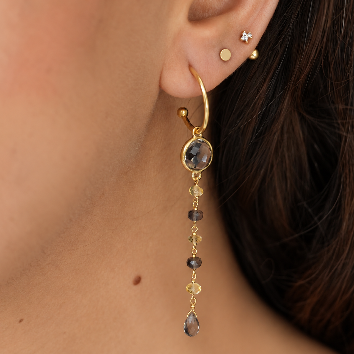 Dotted Studs + Hoops with Danglers