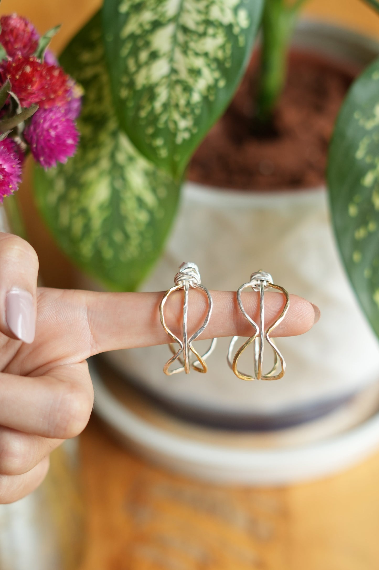 Sienna Dual Tone Hoops