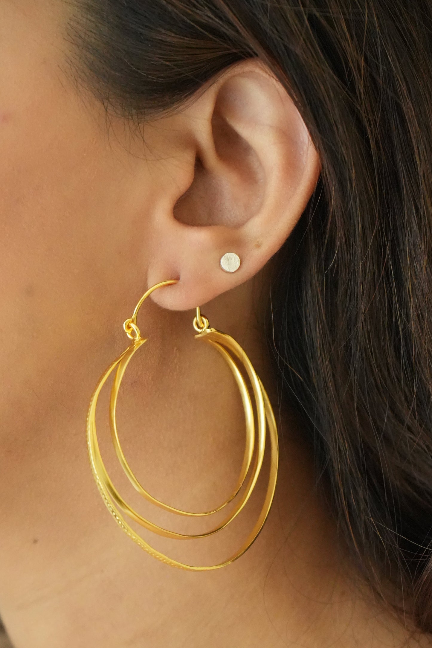 Amelie Tri Layered Hoops