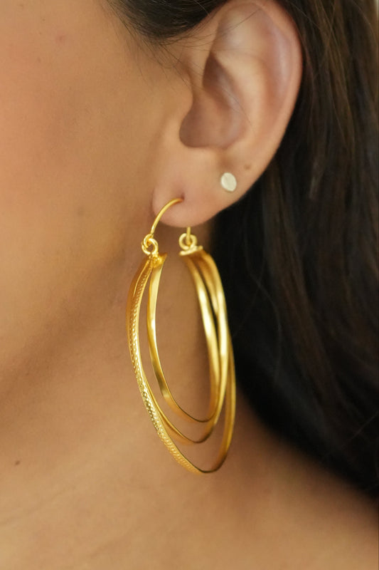 Amelie Tri Layered Hoops