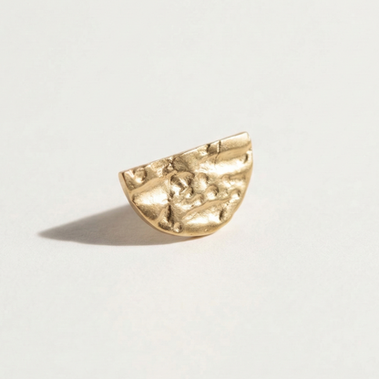 Gold texture brooch