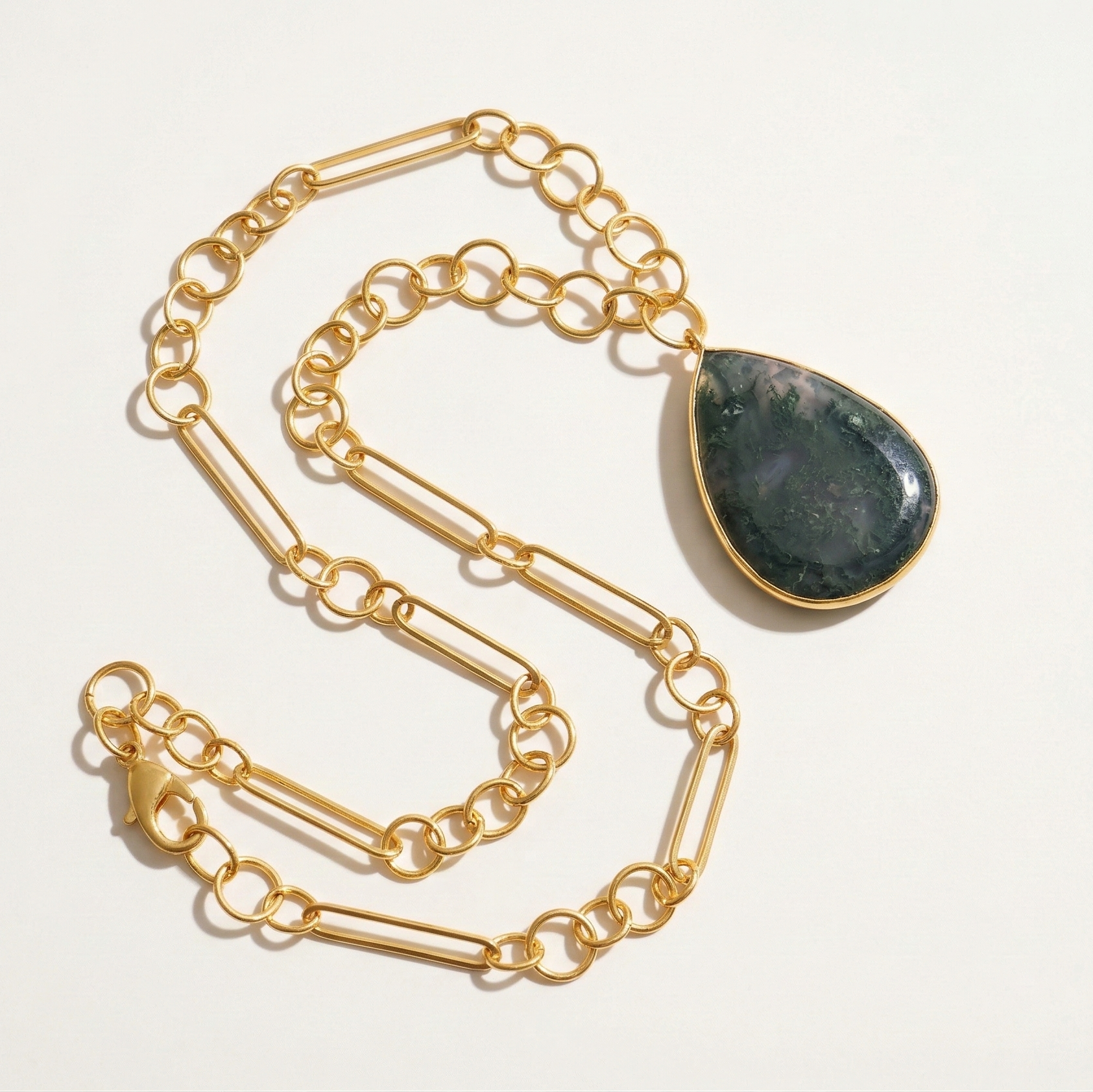 Moss Agate pendant necklace