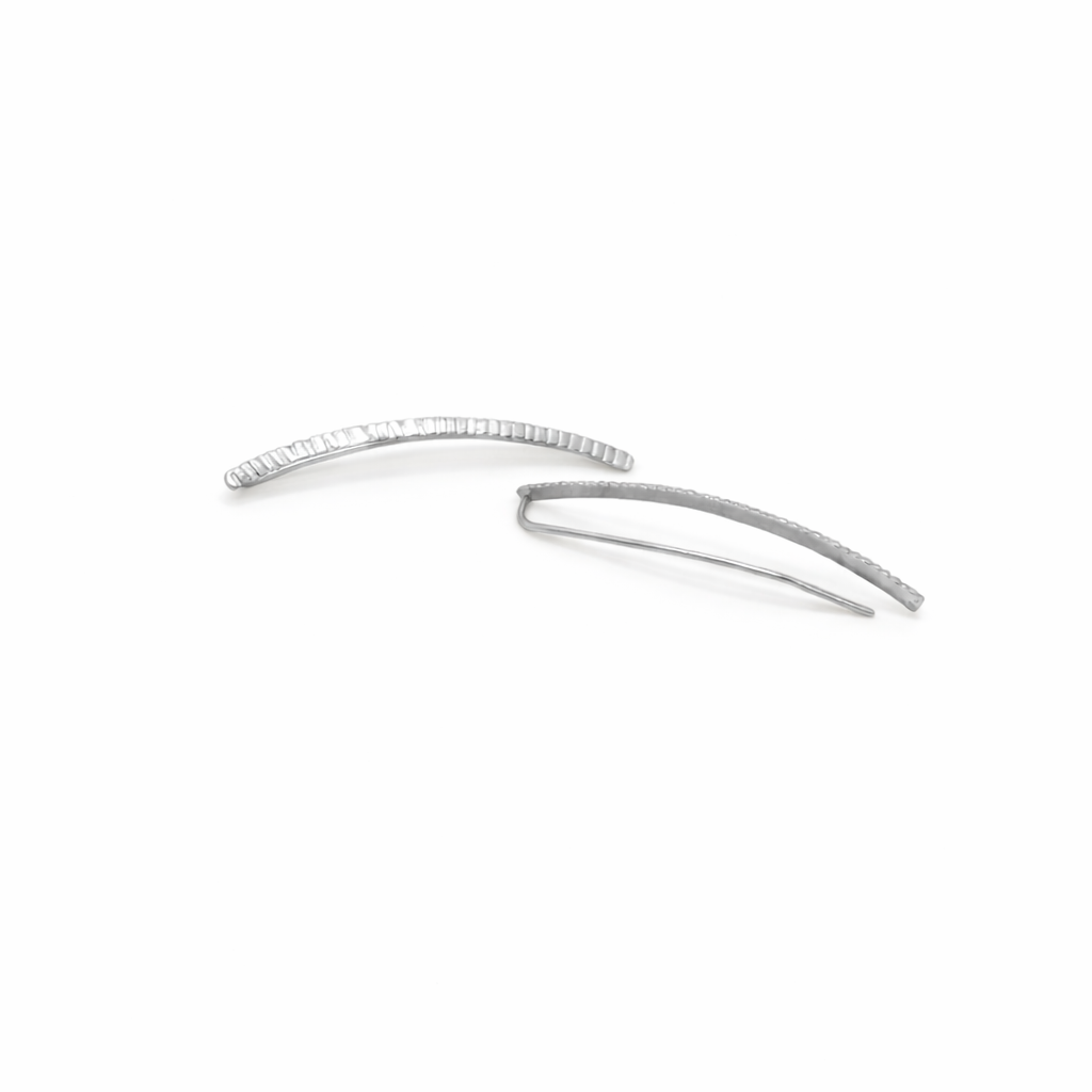 Silver earring for women ear climbers