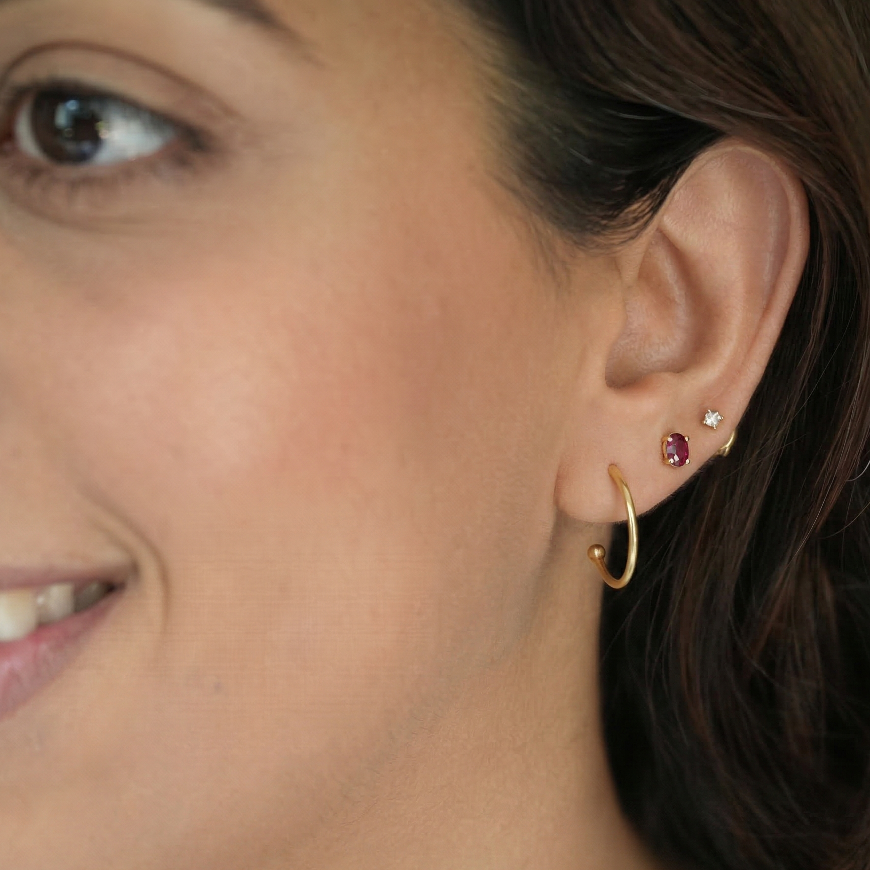 Gold hoop earrings