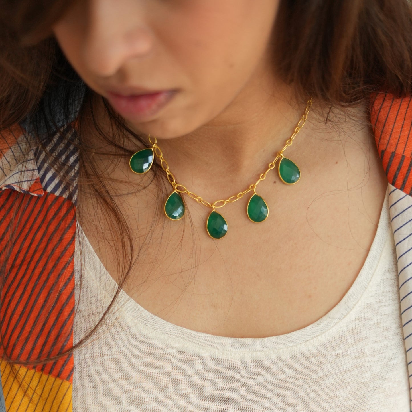 green onyx necklace