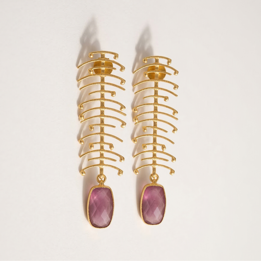 Monalisa semi precious stone dangler earring
