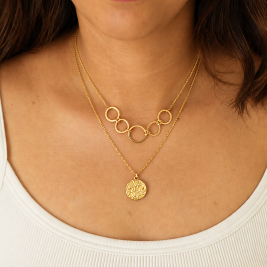 Serpent Coin + Link Necklace