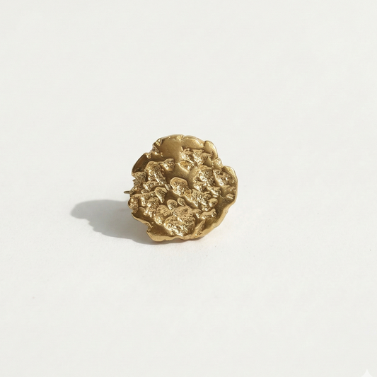 Gold textured brooch