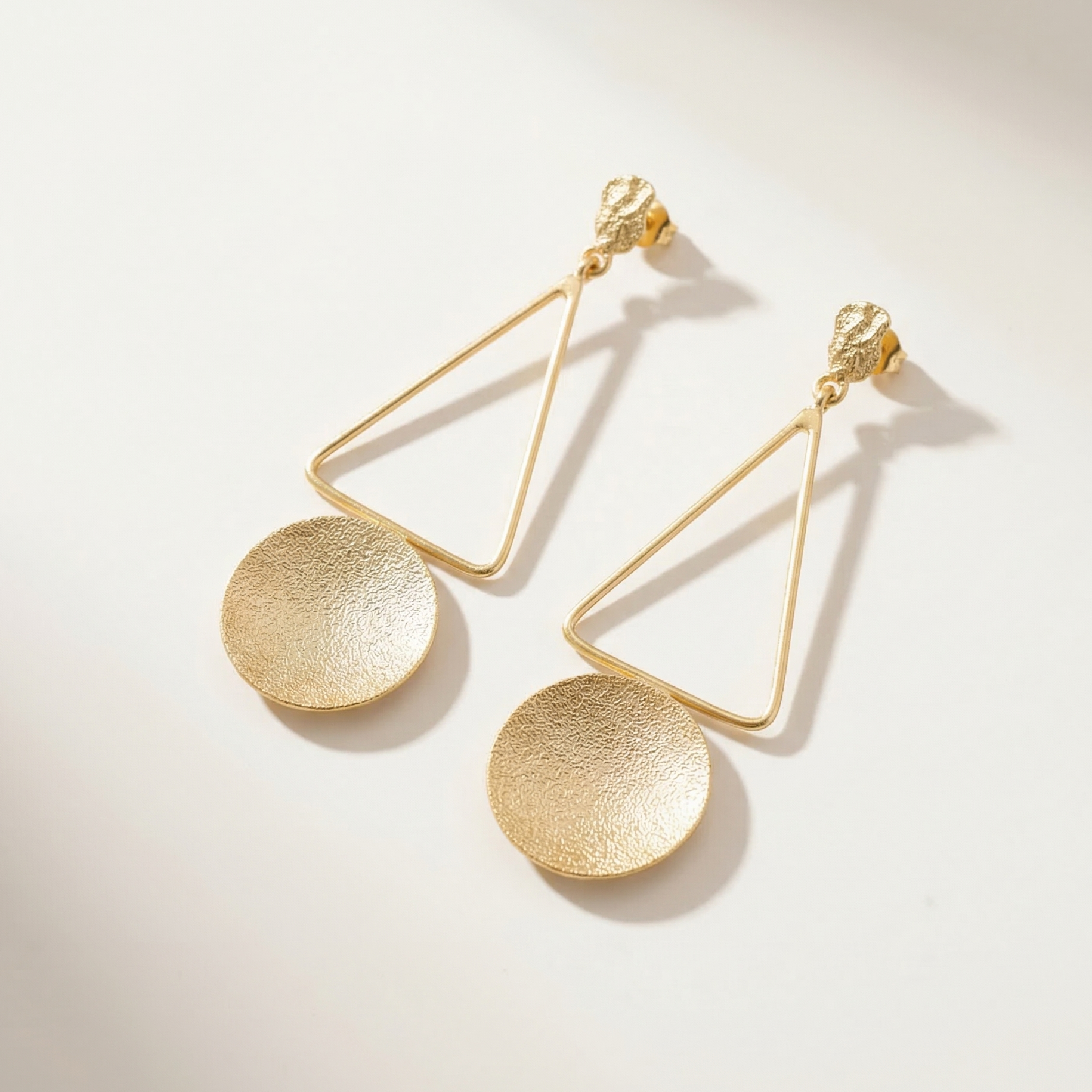 Textured statement earrings
